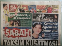 Sabah Gazetesi 1 Mayıs 2008 Kemersiz Öğrenciler Ölüme Gitti - GZ44172 - 1