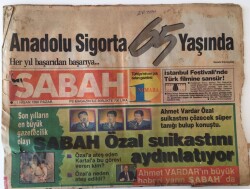 Sabah Gazetesi 1 Nisan 1990 - Sabah Özal Suikastını Aydınlatıyor GZ16046 - 2