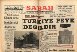 Sabah Gazetesi 1 Şubat 1966 - Türkiye Peyk Değildir GZ64069 - 1