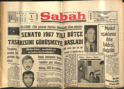 Sabah Gazetesi 1 Şubat 1967 - Madrid Üniversitesi Kapatıldı GZ109741 - 1