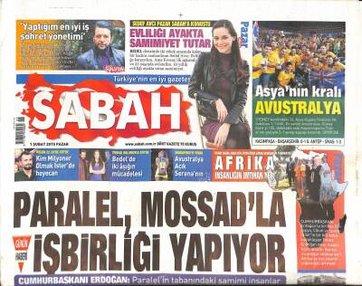 Sabah Gazetesi 1 Şubat 2015 - Asyanın Kralı Avustralya - Almanyanın Türk Dostu Lideri Richard Weizsaecker Öldü GZ124302 - 1