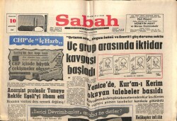 Sabah Gazetesi 10 Ağustos 1968 - Yenicede Kuran-ı Kerim Okuyan Talebeler Basıldı GZ64259 - 2