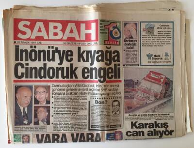 Sabah Gazetesi 10 Aralık 1991 -Liderler Güneydoğu İncelemesinden Memnun Döndü GZ11641 - 2