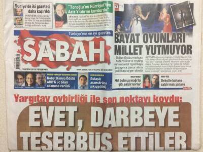 Sabah Gazetesi 10 Ekim 2013 - Yargıtay Noktayı KoyduEvet Darbeye Teşebbüs Ettiler GZ29244 - 1