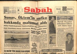 Sabah Gazetesi 10 Eylül 1966 - Sunay Öktemin Nutku Hakkında Malumat Aldı GZ103288 - 2