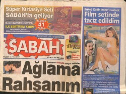 Sabah Gazetesi 10 Eylül 2000 - Buket Saygın, Kadir İnanır Tarafından Taciz Edildim Dedi -Göztepe Kulübü Müdürü Esat Özbenlikanın Kalbi Gole Dayanamadı GZ158088 - Gökçekoleksiyon