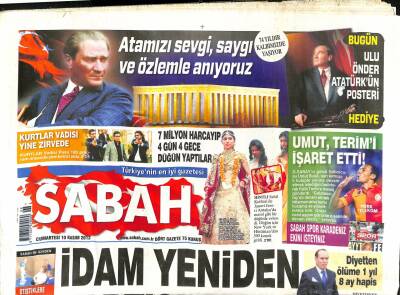 Sabah Gazetesi 10 Kasım 2012 - Umut Bulut , Terimi İşaret Etti - Esad Türkiye İle Savaş Olmaz GZ124708 - 1