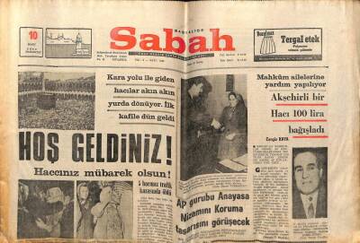 Sabah Gazetesi 10 Mart 1969 - AP Grubu Anayasa Nizamını Koruma Tasarısını Görüşecek GZ64099 - 2
