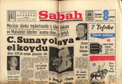 Sabah Gazetesi 10 Mayıs 1966 - Cevdet Sunay Olaya El Koydu GZ63962 - 2