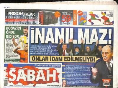 Sabah Gazetesi 10 Nisan 2009 - Houseun Doktoru Beyaz Sarayda... - ALEX Kendini Hazırlar GZ118156 - 1