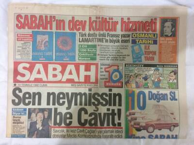 Sabah Gazetesi 10 Temmuz 1992 - Safiye Soyman Yeni Kaseti İle Ekranda GZ72963 - 1