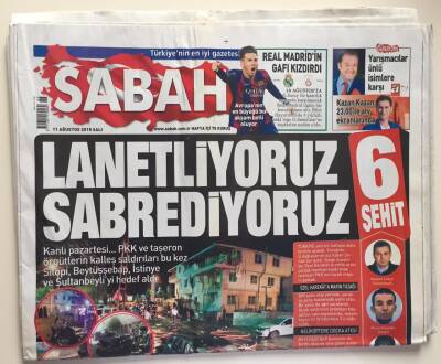 Sabah Gazetesi 11 Ağustos 2015 (Günaydın Eki İle) - Pkk Niçin Ve Kimin İçin Savaşıyor GZ6472 - 1