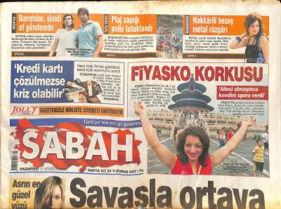 Sabah Gazetesi 11 Ağustos 2018 - DiCaprionun Yatağı Türk Komşuya Kaldı - Hakkarili Heavy Metal Rüzgârı GZ124771 - 1