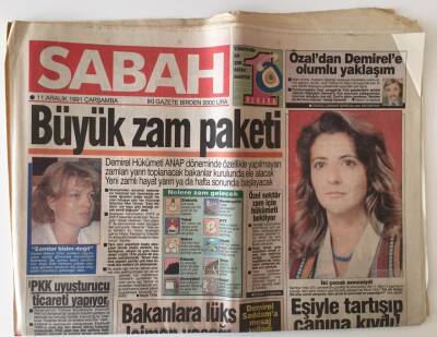 Sabah Gazetesi 11 Aralık 1991 - Barış Manço Tokyo Konseriyle Ağlattı GZ11642 - 1