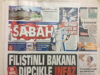 Sabah Gazetesi 11 Aralık 2014 - Filistinli Bakana Dipçikle İnfaz GZ29519 - 1
