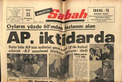 Sabah Gazetesi 11 Ekim 1965 - AP. İktidarda GZ63987 - 2