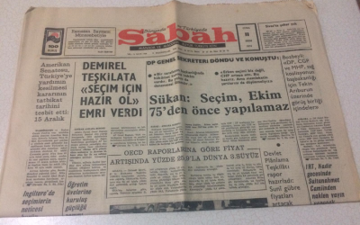 Sabah Gazetesi 11 Ekim 1974 - Demirel Teşkilata Seçim İçin Hazır Ol Emri Verdi - GZ15423 - 1