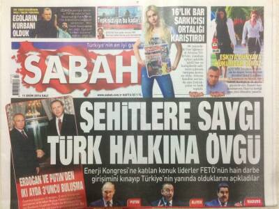 Sabah Gazetesi 11 Ekim 2016 - 16lık Bar Şarkıcısı Aleyna Tilki Ortalığı Karıştırdı GZ50726 - 1