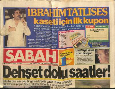 Sabah Gazetesi 11 Mart 1990 - Emel Sayın Kaseti Sizleri Bekliyor GZ76613 - 1
