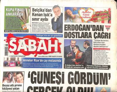 Sabah Gazetesi 11 Mayıs 2013 - Belçikadan Kenan Işıka Sınır Ayıbı - 21. Yüzyılın En Büyük Bankamatik Soygunu GZ98382 - 1