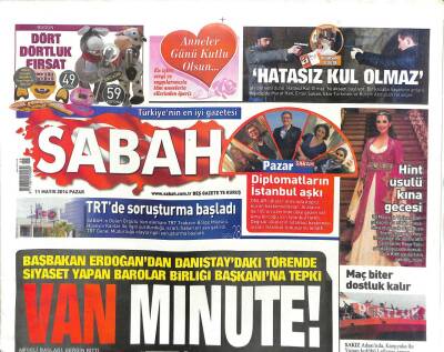 Sabah Gazetesi 11 Mayıs 2014 - Erdoğan Darbeciler Yeni Yassıada Kuracaktı GZ107300 - 1