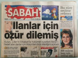 Sabah Gazetesi 11 Nisan 1999 Yılmazlardan Mültecilere Dokuz TIR Dolusu Yardım -GZ44055 - 2