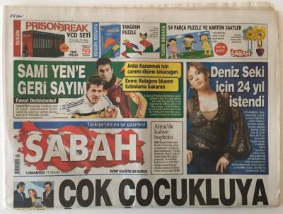 Sabah Gazetesi 11 Nisan 2009 - Deniz Seki İçin 24 Yıl Hapis Cezası İstendi , Çok Çocukluya Ambargo İstendi GZ20708 - 1