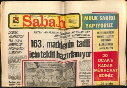 Sabah Gazetesi 11 Ocak 1977 - Yunanistan Ege Görüşmelerini Engelliyor GZ64058 - 1