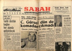 Sabah Gazetesi 11 Şubat 1966 - Cemal Gürsel Komadan Çıkmadı GZ64132 - 2