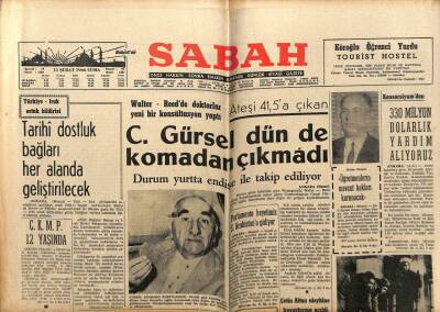 Sabah Gazetesi 11 Şubat 1966 - Cemal Gürsel Komadan Çıkmadı GZ64132 - 1