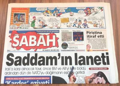 Sabah Gazetesi 11 Şubat 2003 - Saddamın Laneti GZ1719 - 1