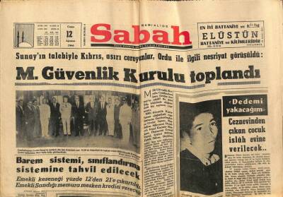 Sabah Gazetesi 12 Ağustos 1966 - Metronun İhale Şartı Ve Projesi Hazırlandı GZ93467 - 1