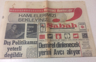 Sabah Gazetesi 12 Aralık 1973 - Demirel Dinlenecek Yerini Avcı Alıyor - GZ15430 - 1