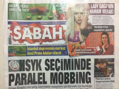 Sabah Gazetesi 12 Eylül 2014 - Lady Gaganın Hamam Merakı GZ29746 - 1