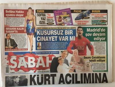 Sabah Gazetesi 12 Haziran 2009 - Kürt Açılımına Yargı Desteği GZ20738 - 1