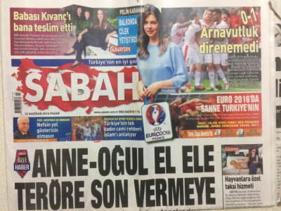 Sabah Gazetesi 12 Haziran 2016 - Terör Örgütleri Son Kozlarını Oynuyor GZ27899 - 1