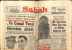 Sabah Gazetesi 12 Mart 1969 - Ve Cemal Tural Görevden Alındı GZ63888 - 1