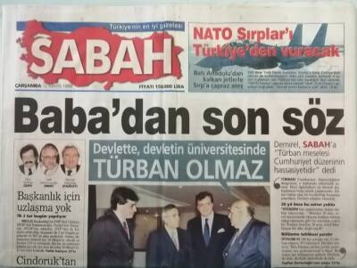 Sabah Gazetesi 12 Mayıs 1999 İranla Bunalım - Sibel Can Serbest - GZ44701 - 2
