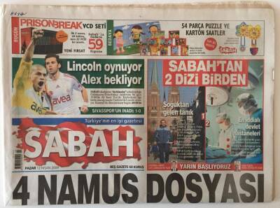 Sabah Gazetesi 12 Nisan 2009 - Derbi İstanbul Galatasaray -Fenerbahçe Randevusu Bu Gece Ali Sami Yende GZ20707 - 1