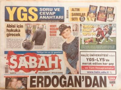 Sabah Gazetesi 12 Nisan 2010 - Erdoğandan BaykalaVarız GZ40244 - 1