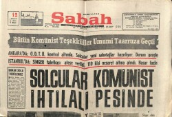 Sabah Gazetesi 12 Ocak 1969 - Solcular Komünist İhtilali Peşinde GZ64253 - 1