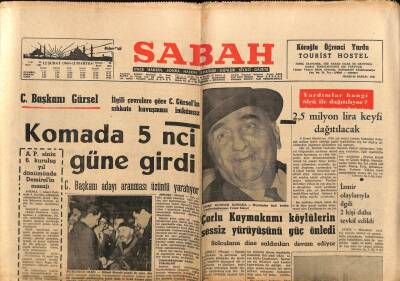 Sabah Gazetesi 12 Şubat 1966 - Çorlu Kaymakamı Köylülerin Sessiz Yürüyüşünü Güç Önledi GZ80739 - 1