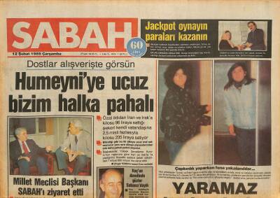 Sabah Gazetesi 12 Şubat 1985 - Adanada ki Jokeylere Saygı Duyuluyor - Koçun Davetinde Gözler Sabancıdaydı GZ126215 - 1