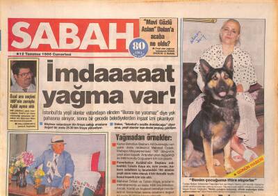 Sabah Gazetesi 12 Temmuz 1986 - Türkeş İçin İdam İstendi - Gönül Yazar Ben Erkek Kadınım GZ127690 - 1