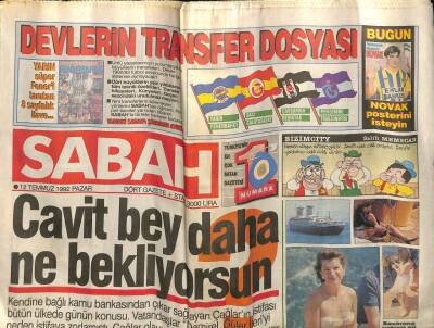 Sabah Gazetesi 12 Temmuz 1992 - Doğum Günü Hediyesi GZ56640 - 1