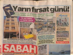 Sabah Gazetesi 13 Ağustos 1988 - Ölüm Gemisine 48 Saat Mühlet GZ62129 - 2