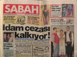 Sabah Gazetesi 13 Ağustos 1989 - İdam Cezası Kalkıyor GZ64293 - 2