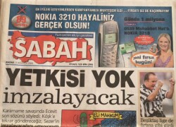 Sabah Gazetesi 13 Ağustos 2000 - Ecevit Gülenin Aklanmasını Dilerim GZ45021 - 2