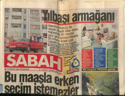 Sabah Gazetesi 13 Aralık 1990 - Uzaylılar İnsanları Kaçırıyor GZ64305 - 2