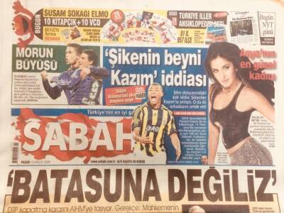 Sabah Gazetesi 13 Aralık 2009 - Şike Dosyasında Şok İddia,Şikeciler Kazımla Anlaştı GZ40241 - 1